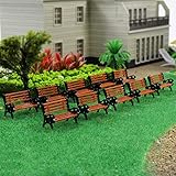 YZ87 10pcs Park Benches Model Train HO TT 1:87 Bench Chair Settee Railway Layout New