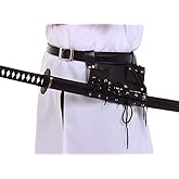 BLESSUME Swords Black Frog Holster with Belt Medieval Rapier Cross Lacing Holder Belt