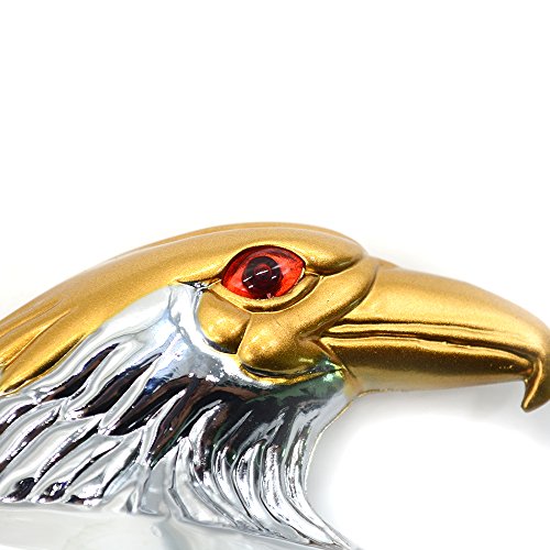 Universal Eagle Head Ornament Statue Motorcycle Bike Front Fender Mudguard for ATV Dirt Bike Frames & Fittings Car Bonnet (Gold)