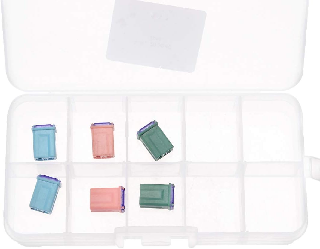sourcing map Automotive Mini Cartridge Fuse Set 32V 20A 30A 40A Female Terminal for Car Truck Vehicle 6pcs - Image 4