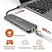 MKDGO 9 in 1 USB C Hub Type C PD Adapter with 4K HDMI RJ45 Ethernet USB 3.0/2.0 3.5mm Mic Audio Jacket MicroSD SD Card Slot