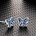 Buyless Fashion Girls Butterfly Stud Earrings Silver Surgical Stainless Steel - E100BTPNK