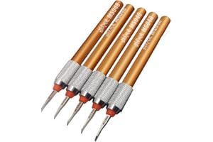 ANSAI For Scale Model Panel Line Carved Scribe line Hobby Cutting Tool Chisel 5 pcs 0.2/0.4/0.6/0.8/1.0mm (All 5 size)