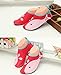 L-RUN Toddler's Barefoot Water Skin Shoes Aqua Socks for Surf Pool Yoga Beach Swim Exercise Red 6-7=EU 22-23