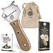 5☆ Truffle Slicer with Premium Glossed Beechwood Handle. Includes Chic Fabric Bag, Recipe E-Book + User Guide. Our Chocolate Shaver Also Shaves Cheese, Garlic & Veg! Stainless Steel & Adjustable Blade