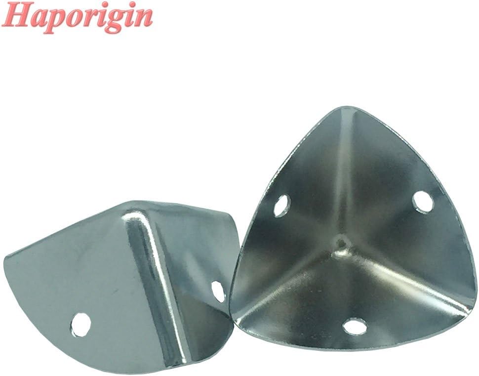 Haporigin Furniture Hardware Iron Corner Bracket For Trunk / Wooden Box / Aviation Corner / Aluminum Bags Korean Corners Hemming Pack of 8