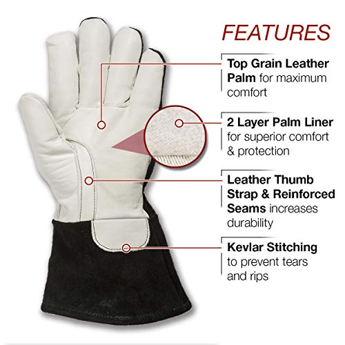 Lincoln Electric DynaMIG HD Professional MIG Welding Gloves Comfort