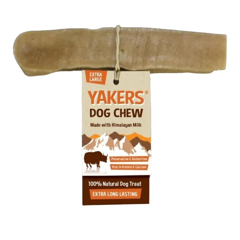 Yakers Natural Dog Chews, Original Flavor, XL (Pack of 2) - Natural Dog Treat Made with Himalayan Milk, Gluten-Free, Durable and Healthy Treats for All Breeds