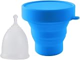 CROING Menstrual Cup Set - 2 Cups, Silicone Cup & Storage Bag - Eco-Friendly view 2