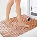 Luxury Roll-Up Bamboo Wood Bath Shower Spa Sauna Mat(28x18x0.2inches)