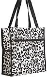 World Traveler Black Animal Print Travel Tote Bag 12-inch