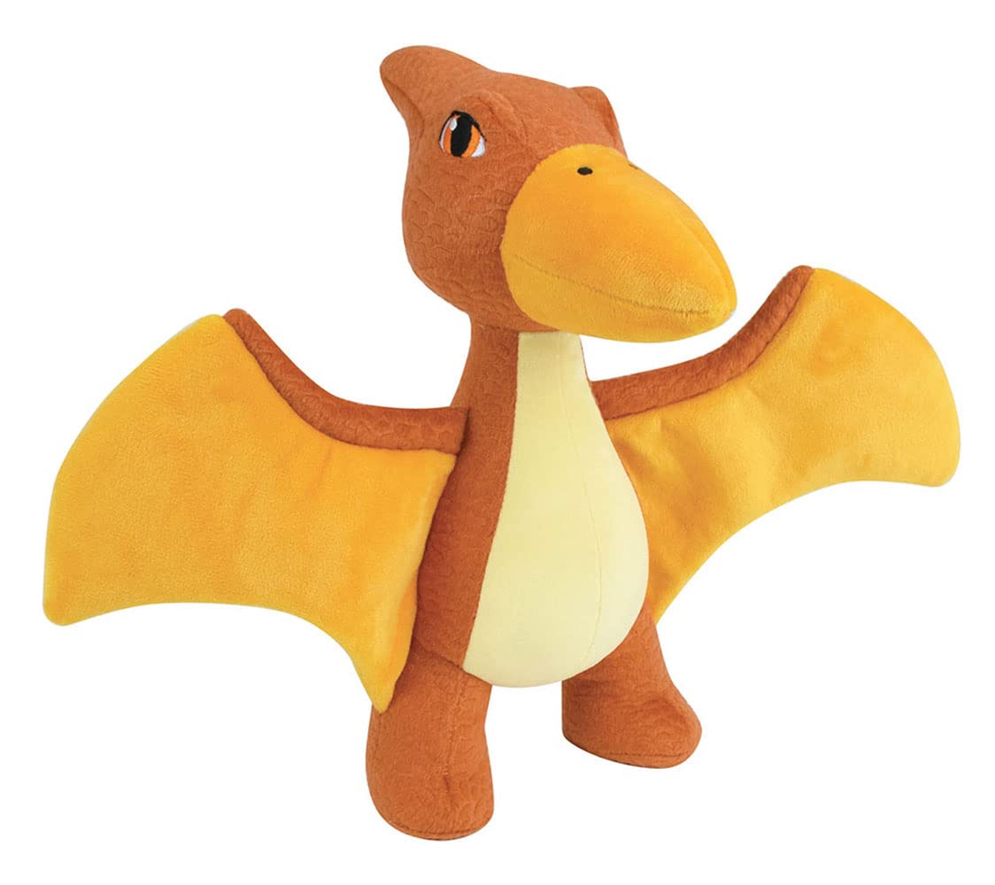 Jemini - Dinosaur JEMINOSAURES Plush Toy Pteranodon, +/-32 cm, 100% Recycled, 024164, Brown