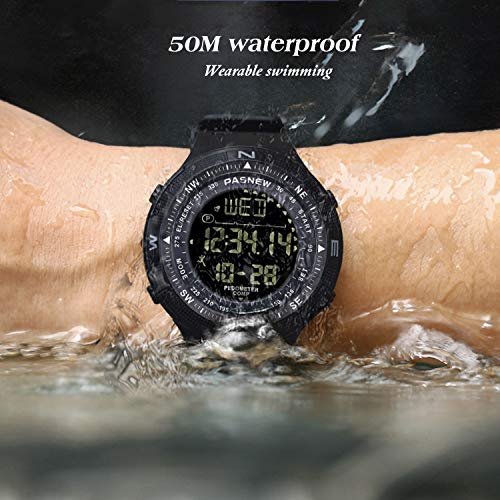PASNEW Men's Watch,Digital Sports Watch LED,Outdoor Sports Watch