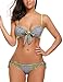 Avidlove Bikini Swimsuit for Women Push Up Striped Print Tie Side Bathing Suits S-XXL