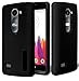 For LG RISIO Case, Phonelicious LG RISIO (Cricket) Slim Dual Layer Durable Hybrid Dynamic Shockproof Astronoot Phone Tuff Cover + Screen Protector & Stylus (BLACK MATTE)