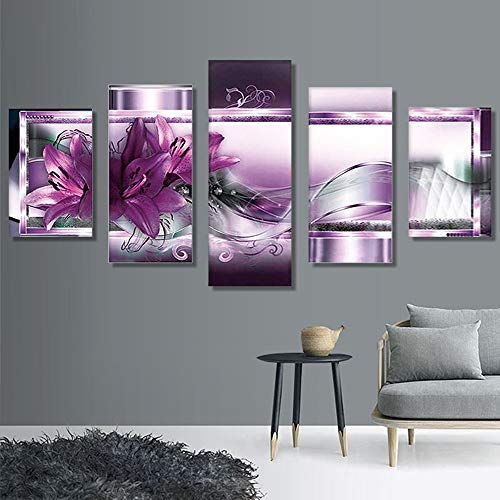 AmyGline-DIY-5D-Diamond-Painting-Set-5-Pictures-Kombination-Kits-Diamant-Malerei-Kreuzstich-Kristall-Strass-Stickerei-Bilder-Kunst-Handwerk-fr-Home-Wall-Decor-95X45