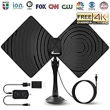 TV Antenna HDTV Antenna,Amplified HD Digital TV Antenna Indoor TV Antennae 50 Miles Range with Detachable Amplifier Signal Booster,Designed for The Best Reception On UHF and VHF Bands