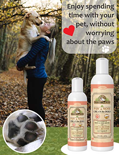 Dog Paw Balm Moisturizer. Natural Non Wax Snout Soother for Dogs, Protection Cream for Winter Snow and Summer Heat. Dog Nose Balm Preferred by Mushers, the Ideal Paws Lotion Complement for Dog Booties