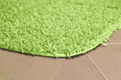 Garland Rug 2-Piece Jazz Shaggy Washable Nylon Bathroom Rug Set, Lime Green