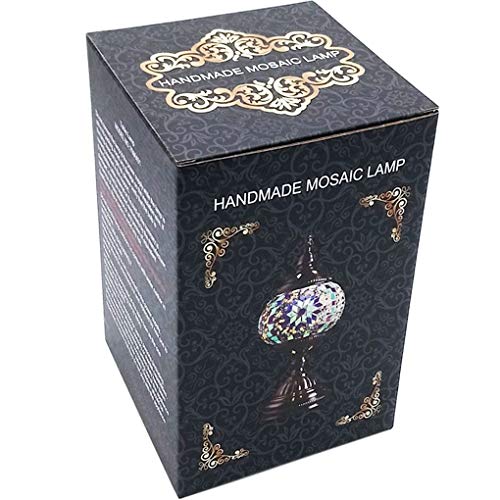 SILVERFEVER Moroccan Lamps Mosaic Turkish Lamp Colorful Handmade Glass