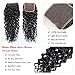 Alibeauty 12A Water Wave Bundles with Lace Closure(12 14 16+12)100% Brazilian Wet and Wavy Human Hair 3 Bundles with Any Part Lace Closure Deep Water Wave Human Hair Bundles and Closure Natural Black