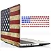 Old MacBook Pro 15 Inch Case A1398 (2015-2012), iZi Way US Patriotic Rubber Coated Hard Shell Case Cover for Apple Previous Mac Pro 15 with Retina Display (NO CD ROM) - Retro American Flag