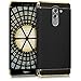 kwmobile Case cover for Huawei Honor 6X/GR5 (2017)/Mate 9 Lite - protective chromed case hardcase for mobile phone - backcover black gold