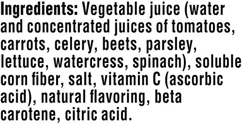 V8 HIGH FIBER 100% VEGETABLE JUICE, 46 OZ. BOTTLE