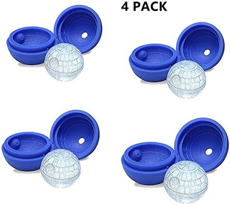 3D Skull Ice Mold-2Pack,Easy Release Silicone mold,8 Cute and Funny Ice Skull for Whiskey,Cocktails and Juice Beverages,Black (6.3 x 5.1 x 2.8)