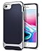 Spigen Neo Hybrid Designed for iPhone SE 2022 Case/iPhone SE 3 Case 2022 / iPhone SE 2020 Case/iPhone 8 Case/iPhone 7 Case - Satin Silver