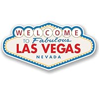 2 x 10cm/100mm Las Vegas Sign Vinyl Sticker Decal Laptop Travel Luggage Car iPad Sign Fun #4349