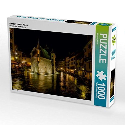 CALVENDO Puzzle Annecy in der Nacht 1000 Teile Lege-Grösse 64 x 48 cm Foto-Puzzle Bild Von Gaymard Alain