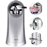 Aicok Electric Can Opener, Smooth Touch Can Opener, Stainless Steel, Can Opener, Knife Sharpener, Bottle Opener 3 in 1, Extra Height