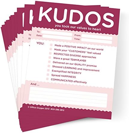 Kudos for Values Notes, Set of 40 notepads