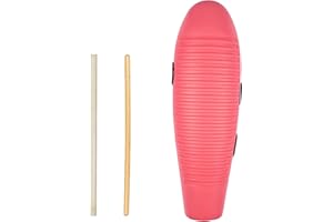 Soulmate Guiro 3.9"X13" Fish Guiro Instrument Latin Percussion Instrument With 2 Scrapers Musical Guiros Training Tool For Beginners And Live Performanc Professional Band Accompaniment, Pink