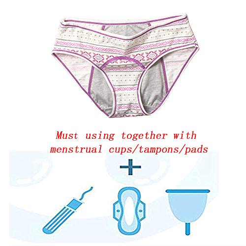 image for Tansan 3 Pack Teens Cotton Menstrual Protective Underwear Girls Leak P