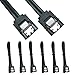6 Pack Straight 18-Inch SATA III 6.0 Gbps Cable