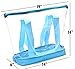 Handy Laundry Clear Tote Bag - Zipper Closure, Long Shoulder Strap, Fabric Trimming. (Teal)