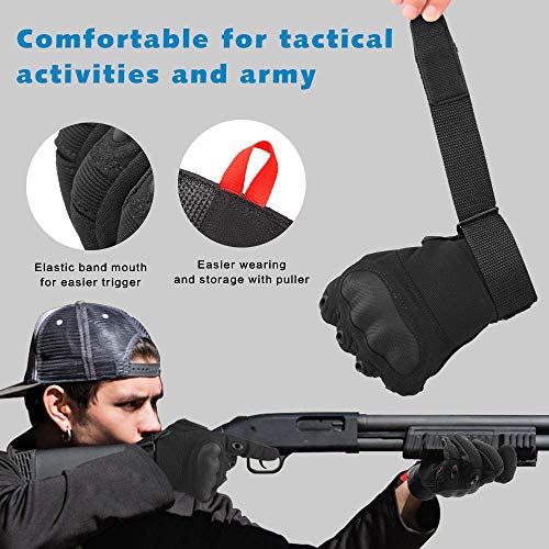 HIKEMAN Full Finger Half Finger Gloves For Men Women Touch Screen Hard Knuckle Gloves For Outdoor Sports Work Suitable For Cycling Motorcycle Hiking Climbing Lumbering Heavy Industry(Black, L), Gloves - Canada