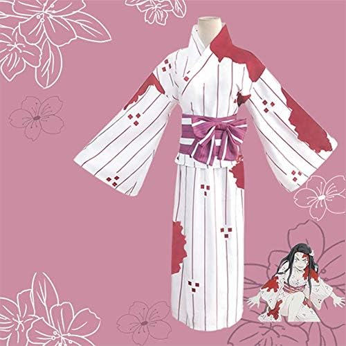 GGOODD Women Cosplay Costume Anime Demon Slayer: Kimetsu No Yaiba Kamado Nezuko Japanese Kimono Full Set Halloween Carnival Blood Stain Dress Suit