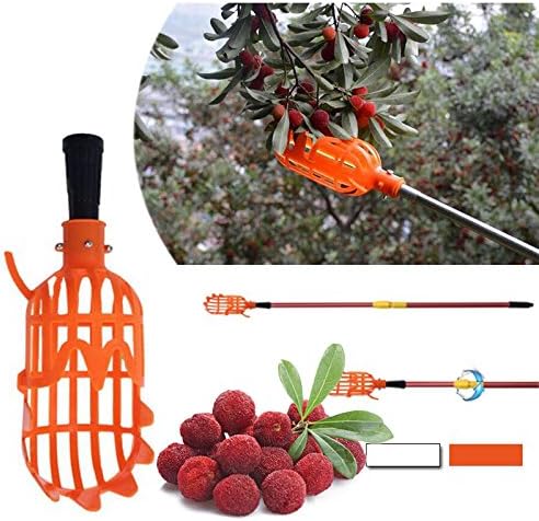 Librae 1 Pc 2088cm White/Orange Plastic Fruits Picking Tool Without Pole Practical Convenient Durable Horticultural Fruit Picker