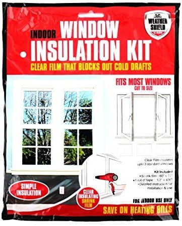 Home Window Insulation Kit Heating Glass Draught Excluder Double Glazing Film Shopmonk, Clear