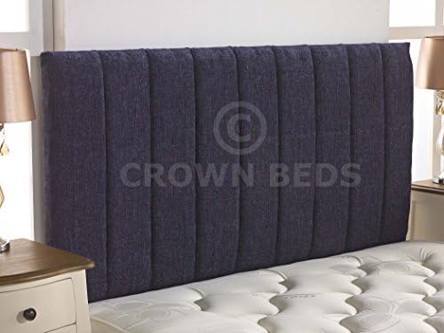 CROWNBEDSUK APOLLO CHENILLE HEADBOARD 2ft6,3ft,4ft,4ft6,5ft,6ft Purple, 4ft6 (Double)