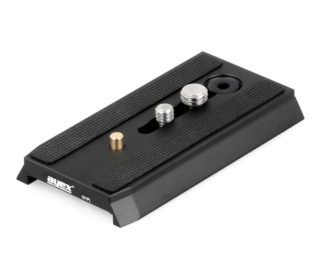 Ayex 501PL sliding quick release plate for Manfrotto RC5 system.