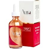 AURA Shimmering Dry Body Oil – Non-Greasy Ultra-Hydrating Glow | Hypoallergenic with Coconut, Almond & Argan Oils + Vitamins A & E | Lightweight Travel Size 1.7 oz