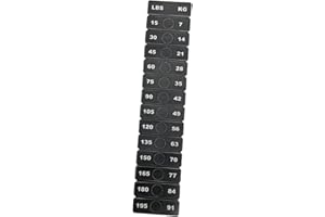 Deevoka Weight Stack Labels Weight Plate Sticker 15 pounds 7 kg Increment Attachments Decal Accessories for Indoor Gym Sporti