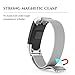 ANCOOL Compatible Garmin Vivosmart HR Band Magnetic Lock Milanese Loop Stainless Steel Metal Bracelet Replacement for Garmin Vivosmart HR Tracker (NOT Compatible Vivosmart HR+) - Small, Silver