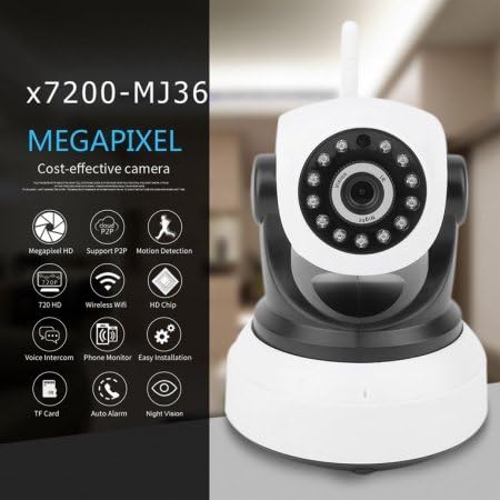 Dagro X7200-MJ36 Wireless HD IP Camera Wifi CCTV Indoor Security Camera 720P Stream Live Video in Mobile or Laptop - (Support upto 128 GB SD card)