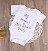 Baby Boys Girls Funny Mommy Daddy Bodysuits Toddler Rompers Outfits(3M, blue)