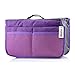 GEARONIC TM Lady Women Travel Insert Organizer Compartment Bag Handbag Purse Large Liner Tidy Bag - Purple